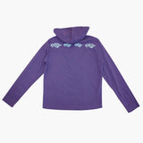 Unisex Heavy Jersey Raw Edge Double Zip Hoody with Clouds - Ku Brands