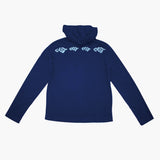 Unisex Heavy Jersey Raw Edge Double Zip Hoody with Clouds - Ku Brands