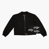 Unisex Hoodless Double Zip Jacket with Clouds - Ku Brands