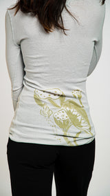 Lotus V Neck Rib Top