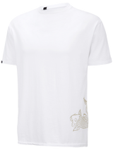 Supima Cotton Mens Short Sleeve Round Neck T-Shirt with Koi Fish