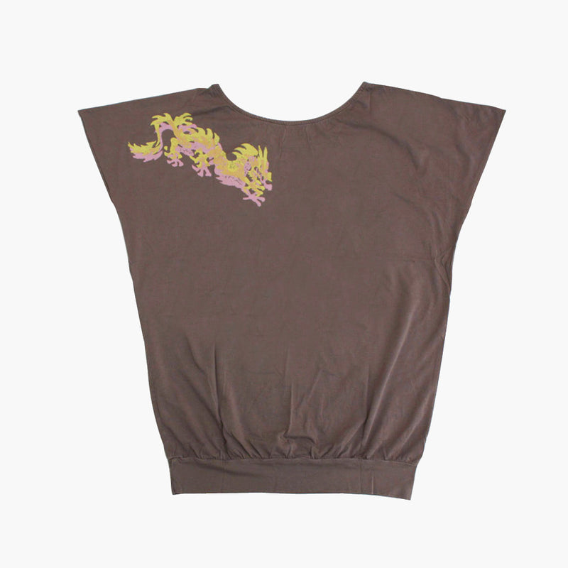 Ladies Oversized Tee with Dragon - Ku Brands