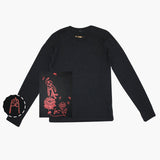 Ladies Long Sleeve Tee with Buddha on Lotus - Ku Brands