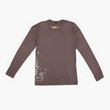 Ladies Long Sleeve Tee with Buddha on Lotus - Ku Brands