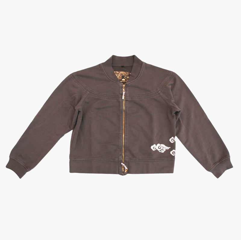 Unisex Hoodless Double Zip Jacket with Clouds - Ku Brands