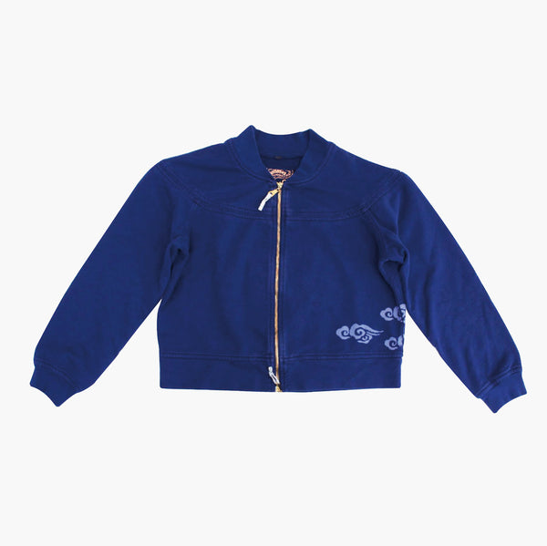 Unisex Hoodless Double Zip Jacket with Clouds - Ku Brands