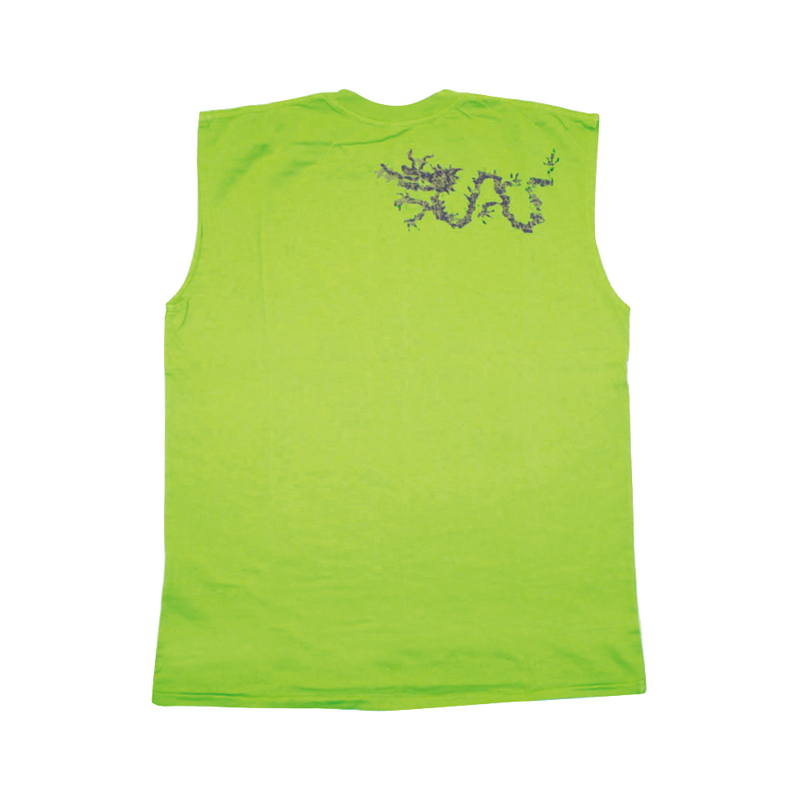 Mens Sleeveless Tee with Ku Bell and Dragon