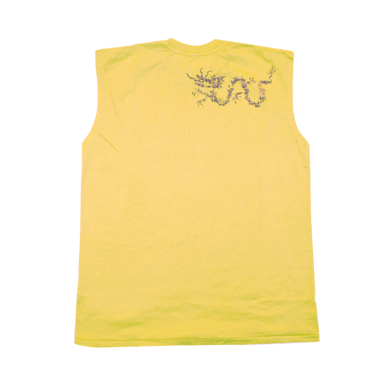 Mens Sleeveless Tee with Ku Bell and Dragon