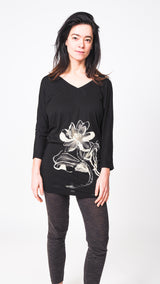 Chakura Lotus 3/4 Sleeve Airy Top