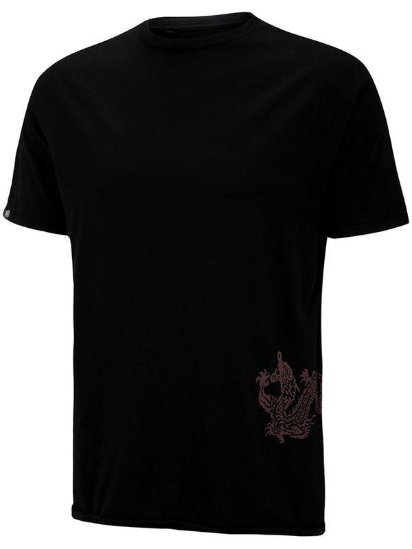 Mens Supima Baby Jersey Cotton Tee with Fire Dragon - Ku Brands